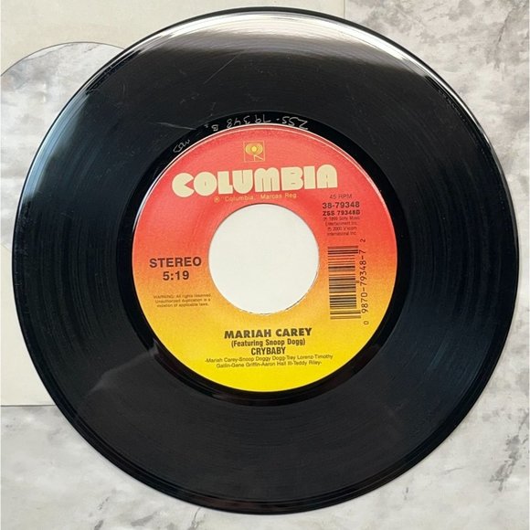 Mariah Carey Can't Take That Away / Crybaby 90s 45 Hip Hop Pop Columbia VG+ - Picture 6 of 6